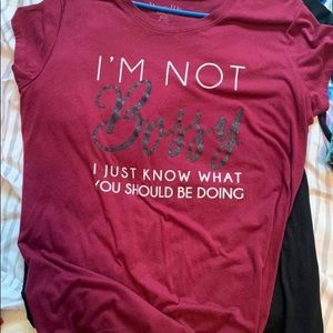 “I’m not bossy” shirt